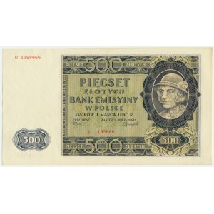 500 złotych 1940 - B -