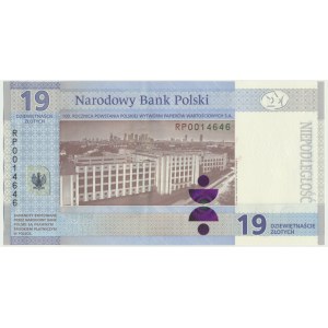 19 złotych 2019 - 100 - lecie powstania PWPW - RP -