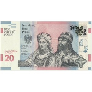 20 złotych 2015 - 1050 rocznica chrztu Polski