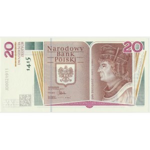 20 złotych 2015 - 600. Rocznica urodzin Jana Długosza