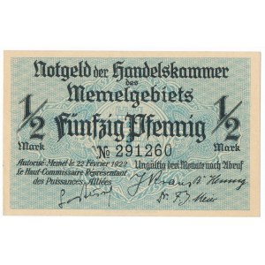 Memel (Kłajpeda), 1/2 marki 1922