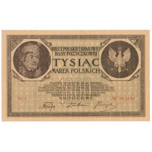 1.000 marek 1919 - Fałszerstwo dywersyjne ze znakiem wodnym - RZADKIE