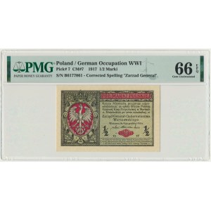 1/2 marki 1916 Generał - PMG 66 EPQ