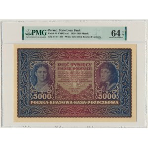 5.000 marek 1920 - II Serja H - PMG 64 EPQ