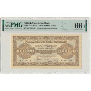 100.000 marek 1923 - G - PMG 66 EPQ
