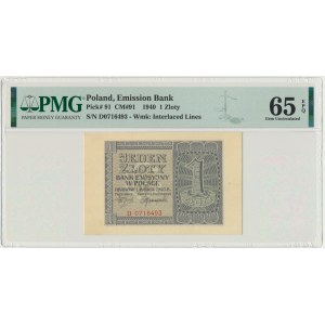 1 złoty 1940 - D - PMG 65 EPQ