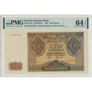 100 złotych 1941 - D - PMG 64 EPQ