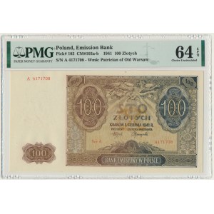 100 złotych 1941 - A - PMG 64 EPQ