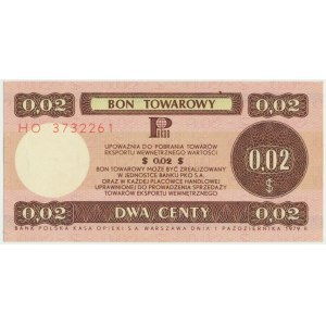 Pewex 2 centy 1979 - HO - mały