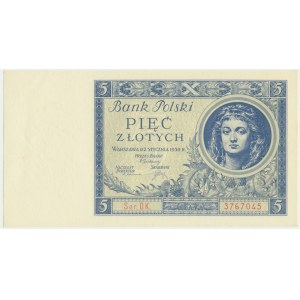 5 złotych 1930 - Ser. DK. -
