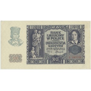 20 złotych 1940 - L -