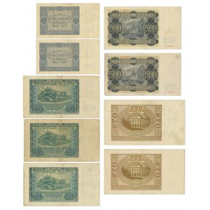 Zestaw, Banknoty okupacyjne z roku 1940 (9 szt.)