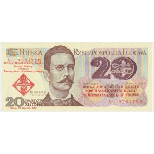 20 złotych 1982 - 150-lecie Zorganizowanego Ruchu Numizmatycznego