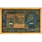 100 marek 1919 - ciekawy stempel - Organizator Koła Kolekcjonerów i Hobbystów z 1975 roku