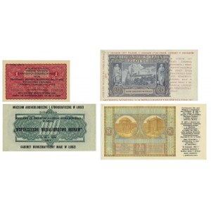 Zestaw, Banknoty z pieczątkami okolicznościowymi dla zagranicznych kolekcjonerów (4szt.)