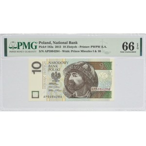 10 złotych 2012 - AP - PMG 66 EPQ