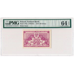 50 groszy 1944 - PMG 64 EPQ
