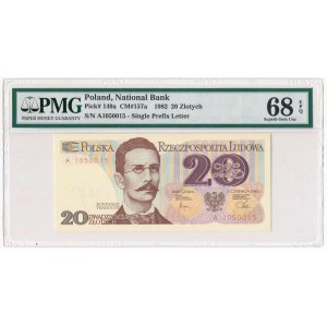 20 złotych 1982 - A - PMG 68 EPQ
