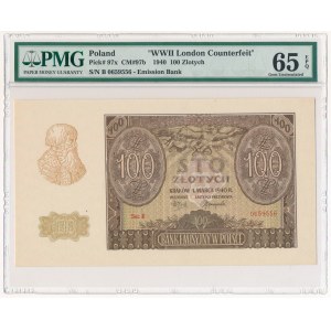 100 złotych 1940 ZWZ - B - PMG 65 EPQ