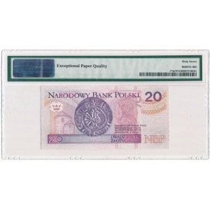 20 złotych 1994 - ZA 0000565 - PMG 67 EPQ - seria zastępcza - niski numer seryjny