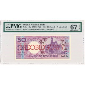 50 złotych 1990 - A - NIEOBIEGOWY - PMG 67 EPQ