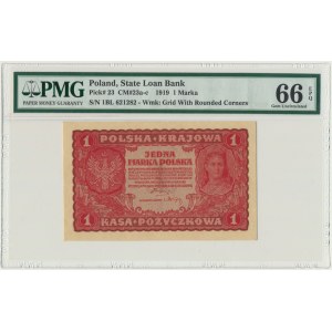 1 marka 1919 - I Serja BL - PMG 66 EPQ