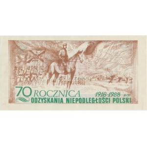 PTAiN, Cegiełka 100 złotych 1988 - 70 rocznica odzyskania niepodległości