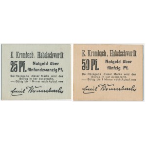 Habelschwerd (Bystrzyca Kłodzka), Zestaw 25 i 50 fenigów (1920) (2szt.)