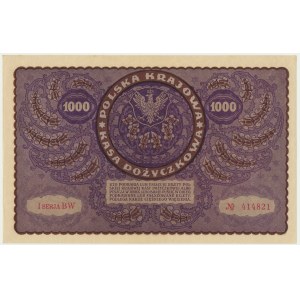 1.000 marek 1919 - I Serja BW -