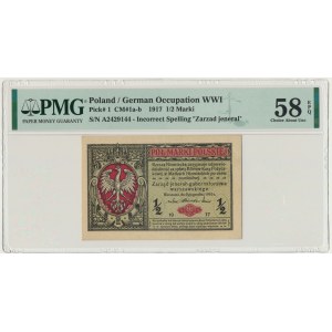 1/2 marki 1916 Jenerał - A - PMG 58 EPQ