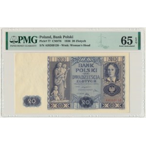 20 złotych 1936 - AI - PMG 65 EPQ
