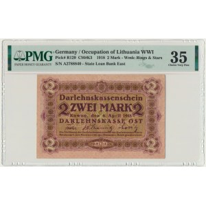 Kowno 2 marki 1918 - A - PMG 35 - atrakcyjny