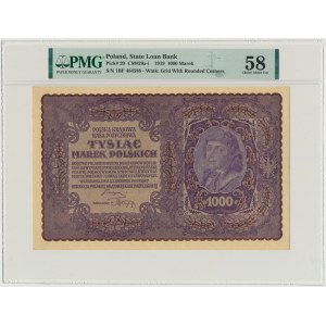 1.000 marek 1919 - I Serja BF - PMG 58