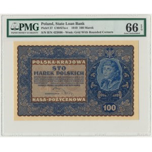 100 marek 1919 - IE Serja N - PMG 66 EPQ