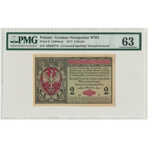 2 marki 1916 Generał - A - PMG 63 - RZADKI