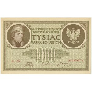 1.000 marek 1919 - Ser. ZN - małe S i wąska numeracja - rzadsza