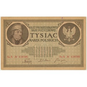 1.000 marek 1919 - 2 x Ser. A - rzadki