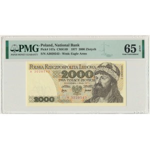 2.000 złotych 1977 - A - PMG 65 EPQ - rzadka i poszukiwana