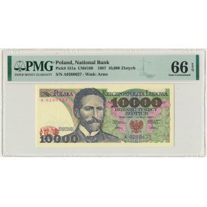 10.000 złotych 1987 - A - PMG 66 EPQ