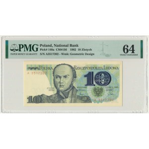 10 złotych 1982 - A - PMG 64