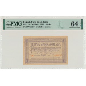 1 marka 1919 - PD - PMG 64 EPQ