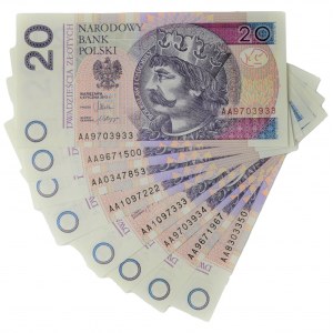 Zestaw, 20 złotych 2012 - AA (8 szt.)