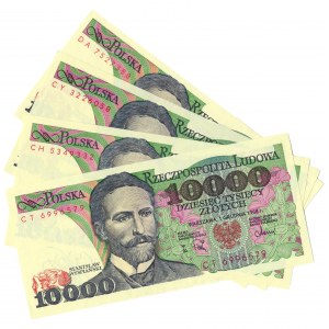 Zestaw 10.000 złotych 1988 (4 szt.)