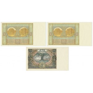 Zestaw banknotów 50 złotych 1929 (2 szt.) oraz 100 złotych 1934 (1 szt.)