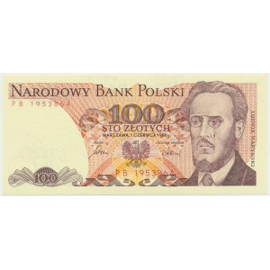 100 złotych 1986 - PB - smutny Waryński