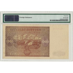 1.000 złotych 1946 - Wb z kropką - PMG 45 - RZADKI