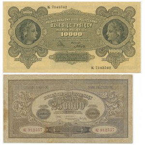 Zestaw 10.000 i 250.000 marek 1923 (2 szt.)