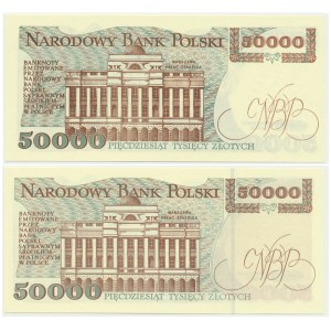 50.000 złotych 1989-1993 (2 szt.)