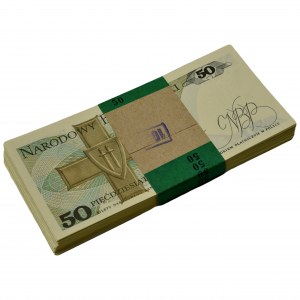 Paczka bankowa 50 złotych 1988 - GS - (100 szt.)