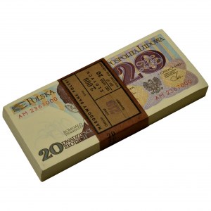 Paczka bankowa 20 złotych 1982 - AM - (100 szt.)